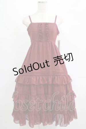 画像: Victorian maiden / シャーリングシフォンロングアンダードレス Free ボルドー H-25-06-29-1028-CL-OP-NS-ZH