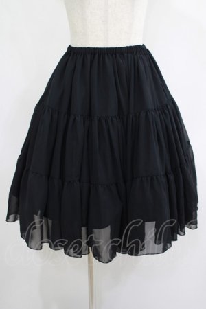 画像: Victorian maiden / ボリュームシフォンペチコートスカート（ショート） Free ブラック H-25-06-29-1034-CL-SK-NS-ZH