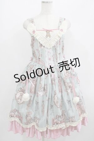 画像: Alice Girl（海外ロリータブランド） / ベアドールウォールジャンパースカート M ミント H-25-06-29-1003-LO-OP-NS-ZH