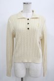 画像1: Fi.n.t / モノグラムロゴ刺繍ニットポロ Free CREAM H-25-06-29-1057-CA-TO-NS-ZT385 (1)