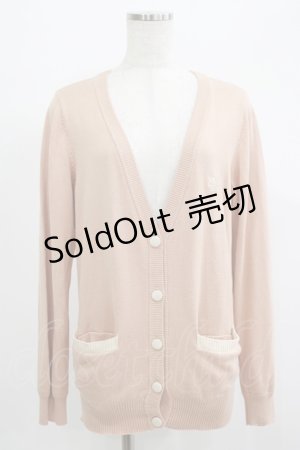 画像: Fi.n.t / 配色釦ミドル丈カーディガン Free PINK H-25-06-29-1062-CA-TO-NS-ZH