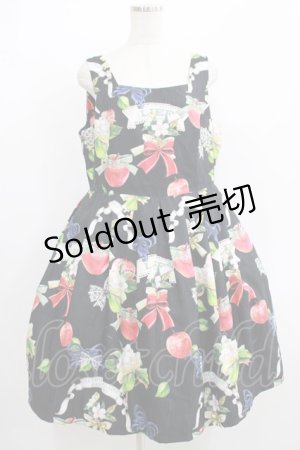 画像: LIEF / アップルブロッサムジャンパースカート XL ブラック H-25-06-29-1007-LO-OP-NS-ZH