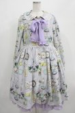 画像1: LIEF / 天使のカトラリーリボンワンピース M グレー H-25-06-29-1009-LO-OP-NS-ZH (1)