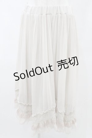 画像: axes femme / プリーツシフォンパンツ M アイボリー H-25-06-30-027-AX-PA-YZ-ZH