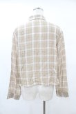 画像2: DearMyLoveRose / シアーチェックショートシャツ M~L ベージュ H-25-06-30-1056-EL-BL-NS-ZH (2)