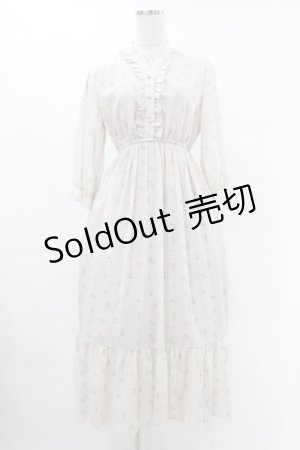 画像: evelyn / 花柄七分袖ロングワンピース Free ピンク H-25-06-30-1019-LO-OP-NS-ZH