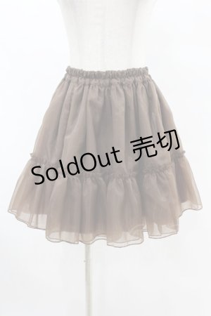 画像: metamorphose / オーガンジートソフトパニエ Free ブラウン H-25-06-30-1031-ME-SK-NS-ZH