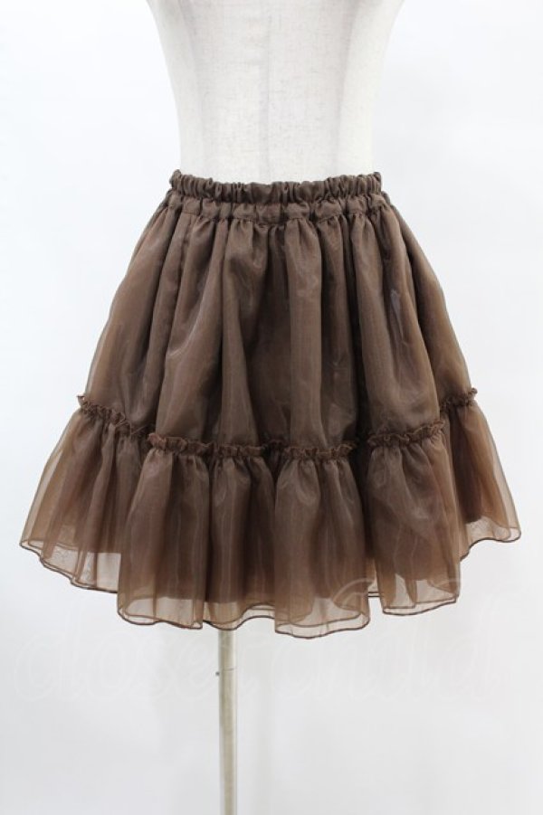 画像1: metamorphose / オーガンジートソフトパニエ Free ブラウン H-25-06-30-1031-ME-SK-NS-ZH (1)