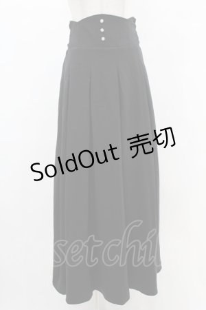 画像: DearMyLoveRose / バックリボンハイウエストフレアスカート LL ブラック H-25-06-30-1033-EL-SK-NS-ZH