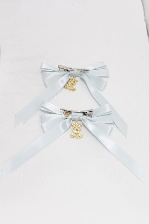 画像3: ALICE and the PIRATES / サテンリボンの多重リボンクリップ  サックス H-25-06-30-007-PA-AC-NS-ZH (3)