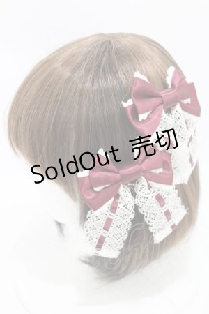 画像: ALICE and the PIRATES / My Dear Doll リボンクリップ  ボルドー H-25-06-30-008-PA-AC-NS-ZH