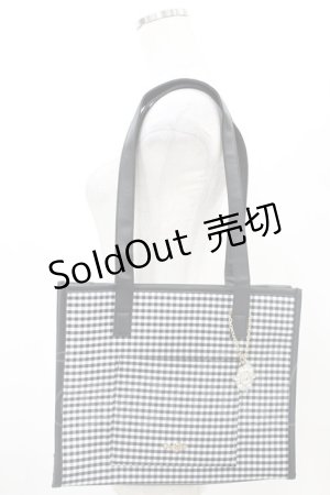 画像: evelyn / ギンガムチェックトートバッグ  ブラック H-25-06-30-002-LO-BG-NS-ZH