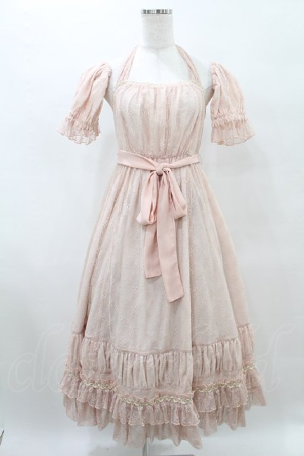 画像1: Victorian maiden / エレガントレーシーホルターネックドレス Free ピンク H-25-06-30-014-CL-OP-NS-ZH (1)