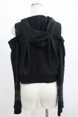 画像3: NieR Clothing / オフショルショートパーカー  黒 H-25-07-01-037-PU-TO-KB-ZH (3)