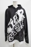 画像1: NieR Clothing / 防寒裏起毛パーカー  黒×白 H-25-07-01-039-PU-TO-KB-ZH (1)