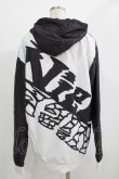 画像3: NieR Clothing / 防寒裏起毛パーカー  黒×白 H-25-07-01-039-PU-TO-KB-ZH (3)