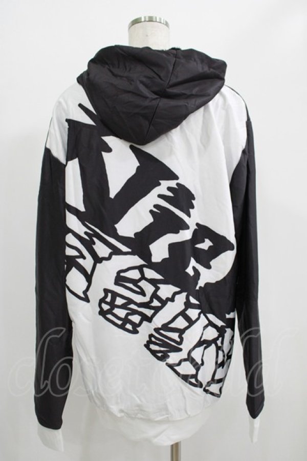 画像3: NieR Clothing / 防寒裏起毛パーカー  黒×白 H-25-07-01-039-PU-TO-KB-ZH (3)