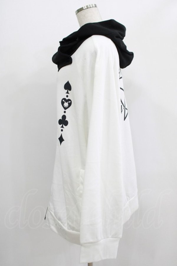 画像2: NieR Clothing / TWO-TONE ZIPパーカー  黒×白 H-25-07-01-040-PU-TO-KB-ZH (2)