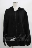 画像1: NieR Clothing / 刺繍ZIPパーカー  黒 H-25-07-01-042-PU-TO-KB-ZH (1)