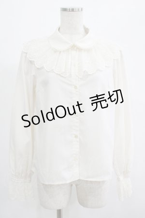 画像: Melody BasKet / Melodyレース長袖ブラウス M アイボリー H-25-07-01-045-LO-BL-KB-ZH