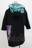 画像3: NieR Clothing / ダブルフードZIPパーカー  黒×サックス H-25-07-01-047-PU-TO-KB-ZH (3)