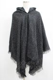 画像1: NieR Clothing / フード付きニットポンチョ  グレー H-25-07-01-050-PU-JA-KB-ZT192 (1)