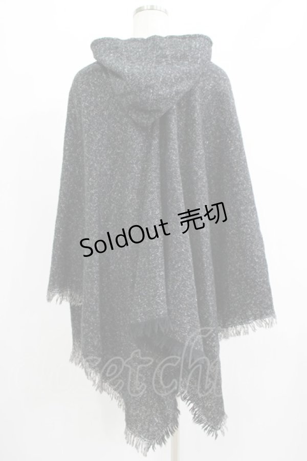 画像3: NieR Clothing / フード付きニットポンチョ  グレー H-25-07-01-050-PU-JA-KB-ZT192 (3)