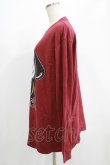 画像2: NieR Clothing / プリント長袖CUTSEW  エンジ H-25-07-01-055-PU-TO-KB-ZH (2)
