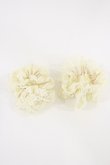 画像1: m petit by misako / AMレース2Pシュシュ  アイボリー H-25-07-01-1012-LO-ZA-YZ-ZH (1)