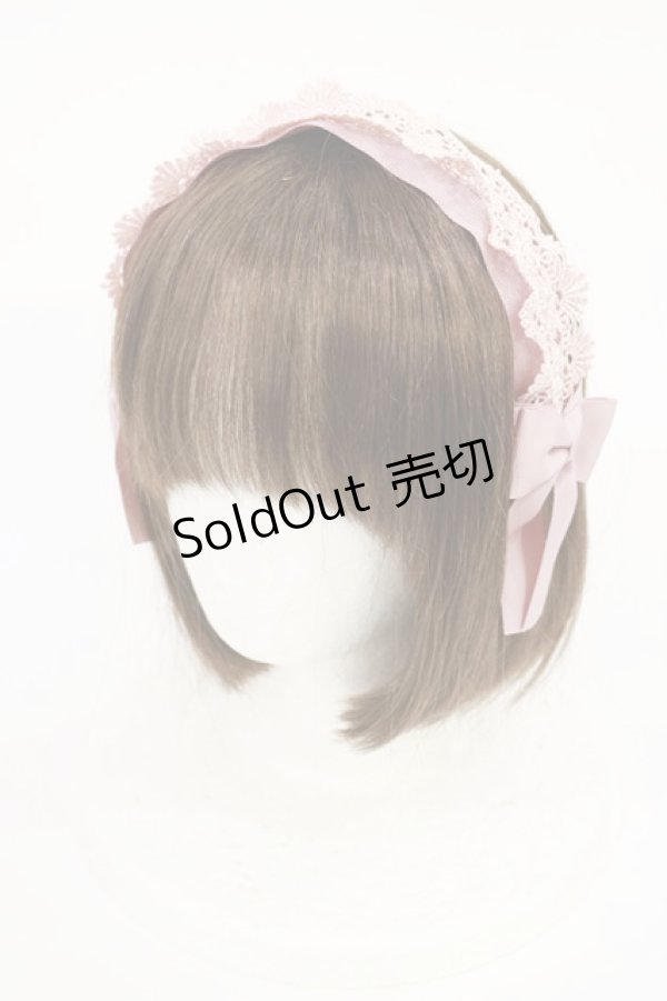 画像1: m petit by misako / レースリボンカチューシャ  ピンク H-25-07-01-1004-LO-AC-YZ-ZH (1)