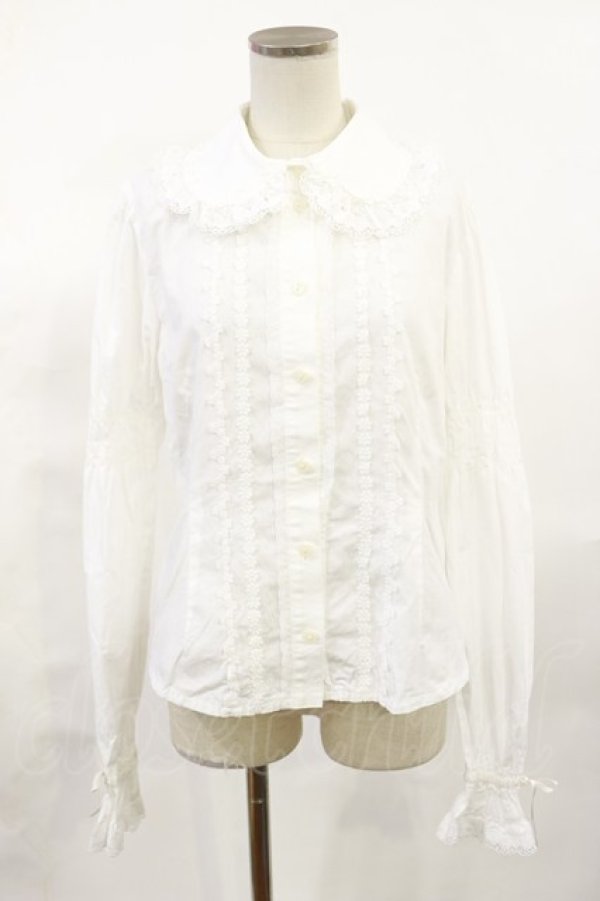 画像1: BABY,THE STARS SHINE BRIGHT / 後ろピンタックブラウス free 白 H-25-07-01-1030-BA-BL-NS-ZH (1)