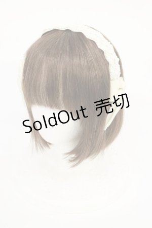 画像: m petit by misako / レースリボンカチューシャ  アイボリー H-25-07-01-1006-LO-AC-YZ-ZH