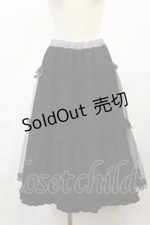 画像: m petit by misako / NINA'S RVパニエスカート M ブラック/ギンガム H-25-07-01-1039-LO-SK-YZ-ZH