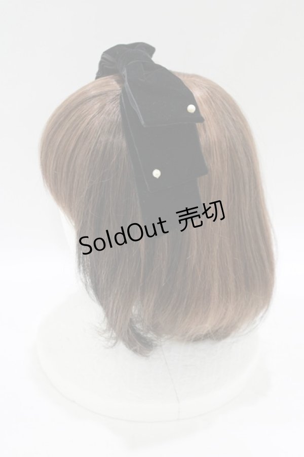 画像2: Melody BasKet / ベルベットリボンクリップ  ブラック H-25-07-01-063-LO-AC-KB-ZH (2)