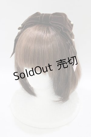 画像: Melody BasKet / ベルベットリボンクリップ  ブラウン H-25-07-01-064-LO-AC-KB-ZH
