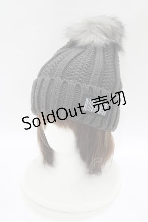 画像: NieR Clothing / ポンポン付きニット帽  グレー H-25-07-01-069-PU-AC-KB-ZT273