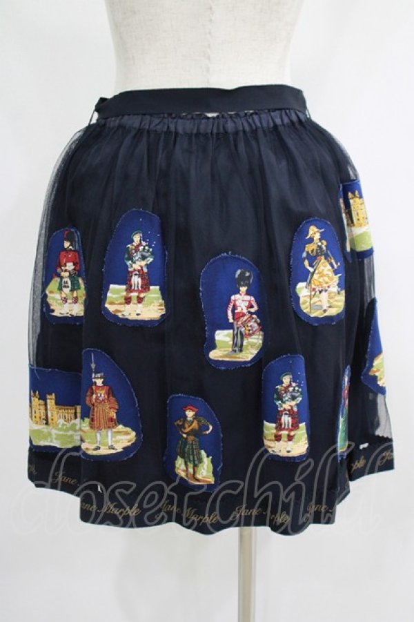 画像3: Jane Marple / Old Englandのデコパージュスカート  ネイビー H-25-07-01-009-JM-SK-KB-ZH (3)