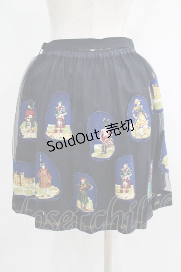 画像3: Jane Marple / Old Englandのデコパージュスカート  ネイビー H-25-07-01-009-JM-SK-KB-ZH (3)