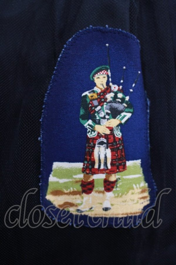 画像4: Jane Marple / Old Englandのデコパージュスカート  ネイビー H-25-07-01-009-JM-SK-KB-ZH (4)