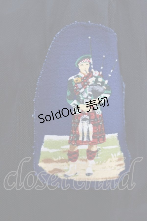 画像4: Jane Marple / Old Englandのデコパージュスカート  ネイビー H-25-07-01-009-JM-SK-KB-ZH (4)