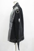 画像2: NieR Clothing / 切替リングZIPブルゾン  黒×シルバー H-25-07-01-011-PU-JA-KB-ZH (2)