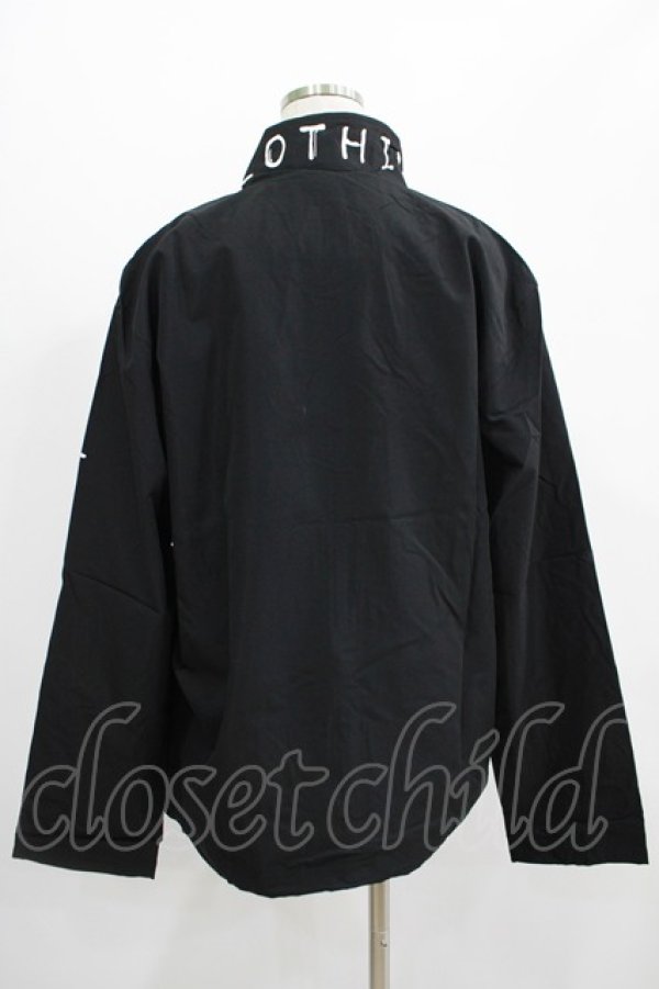 画像3: NieR Clothing / 切替リングZIPブルゾン  黒×シルバー H-25-07-01-011-PU-JA-KB-ZH (3)