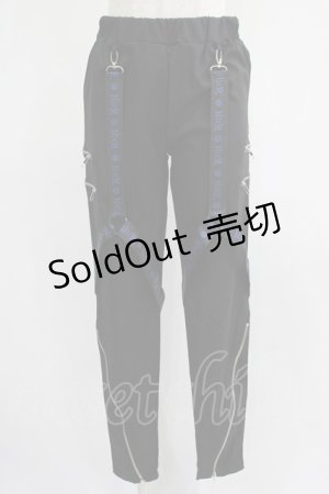 画像: NieR Clothing / ガーターハーネス風パンツ  黒 H-25-07-01-016-PU-PA-KB-ZH