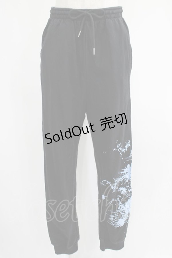 画像1: NieR Clothing / プリントSWEAT PANTS  黒 H-25-07-01-017-PU-PA-KB-ZH (1)