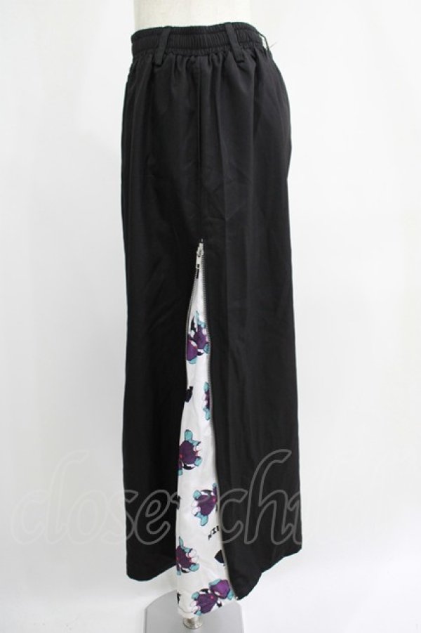 画像2: NieR Clothing / 2WAY SIDE ZIP WIDE PANTS  黒 H-25-07-01-029-PU-PA-KB-ZH (2)