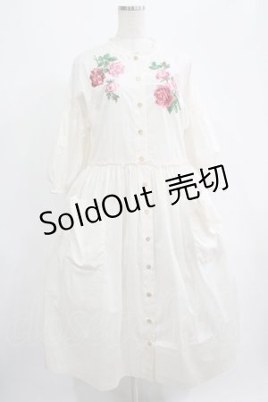 画像: Jane Marple Dans Le Salon / ローズエンブロイダリーワンピース M オフ H-25-07-02-1004-JM-OP-KB-ZH