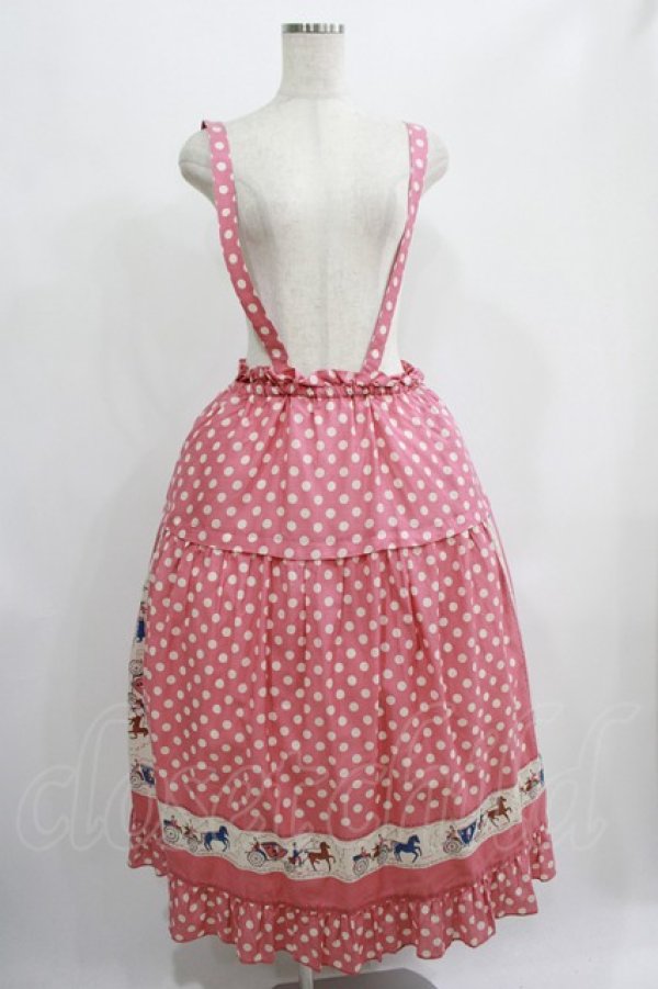 画像1: Jane Marple / Polka dots parade suspenders skirt  ピンク H-25-10-14-018-JM-SK-KB-ZH (1)