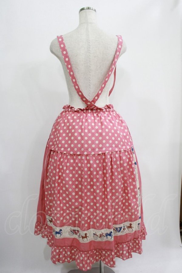 画像3: Jane Marple / Polka dots parade suspenders skirt  ピンク H-25-10-14-018-JM-SK-KB-ZH (3)