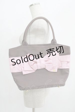 画像: Leur Getter / シャンタンリボン付きバッグ  ブラウン H-25-07-02-1074-LU-BG-KB-ZH