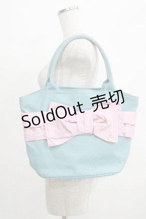 画像: Leur Getter / シャンタンリボン付きバッグ  サックス H-25-07-02-1075-LU-BG-KB-ZH